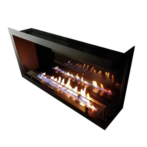 Биокамин "Русский огонь" Честер 1000 угловой правый с декоративным стеклом (стемалитом)