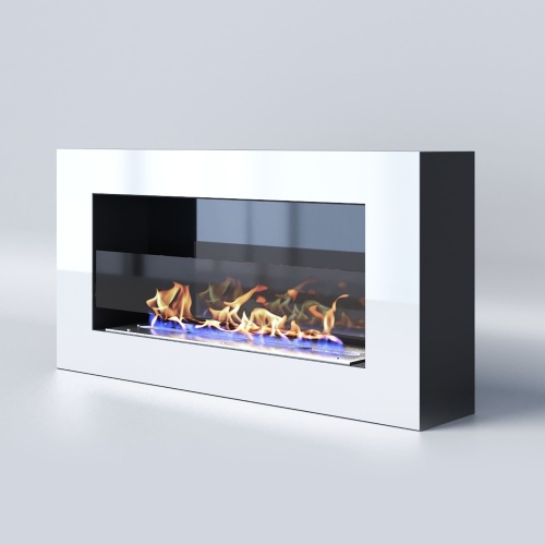 Биокамин "Русский огонь" Хай-тек 800N настенный с защитным и декоративным стеклом