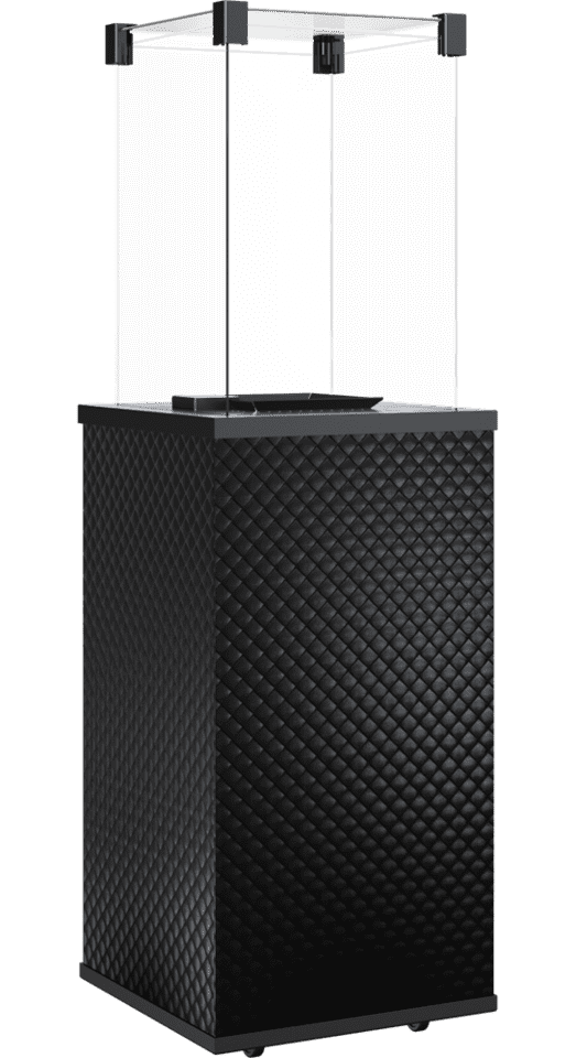 Газовый нагреватель Kratki PATIO/G31/37Mbar/CZ/P, стекло, черное тиснение, с пультом ДУ