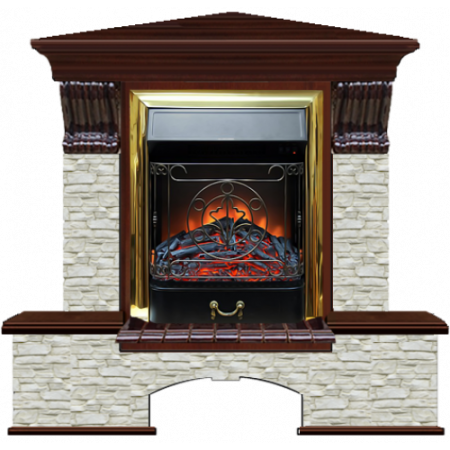 Бостон К Грот однотонный угловой (красное дерево)+Majestic Brass Бостон К Грот однотонный угловой (красное дерево)+Majestic Brass