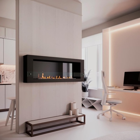 Биокамин SteelHeat WALL LONG 1500 черный, стемалит Биокамин SteelHeat WALL LONG 1500 черный, стемалит по цене 72 030 руб.