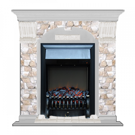 Арочный Арбат (беленый дуб)+Fobos Black