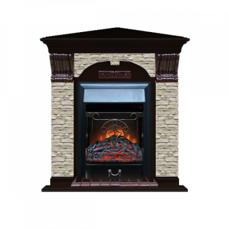 Арочный Грот однотонный угловой (венге)+Majestic Black Арочный Грот однотонный угловой (венге)+Majestic Black