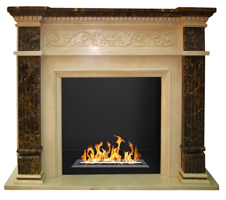 Биокамин в мраморном портале "Русский огонь" Victoria по цене 360 000 руб.