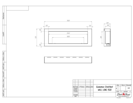 Биокамин SteelHeat WALL LONG 1500 черный, стемалит Биокамин SteelHeat WALL LONG 1500 черный, стемалит по цене 72 030 руб.